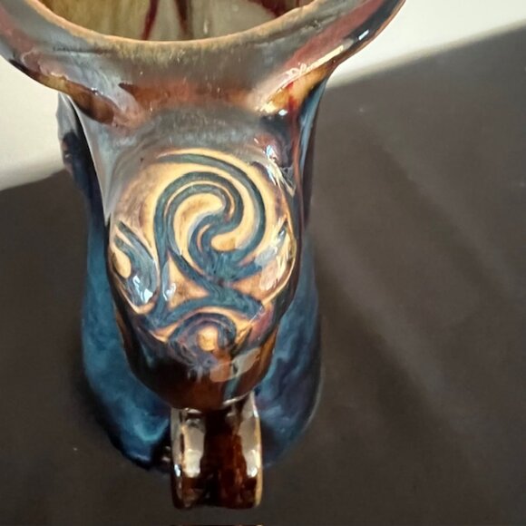 Irish COLM DE RIS Pitcher Jug Vase Irish Studio Art Pottery Celtic Ireland 7-1/2 - Picture 9 of 13